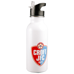 Stainless Steel Drinks Bottle White 600ml Bottle With Straw